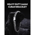 thumbnail image 6 of Bandmax 7MM Cuban Chain Bracelet for Men 8.3" Stainless Steel Hand Bracelets Gift with Card To Son Graduation Birthday Father's Day, 6 of 9