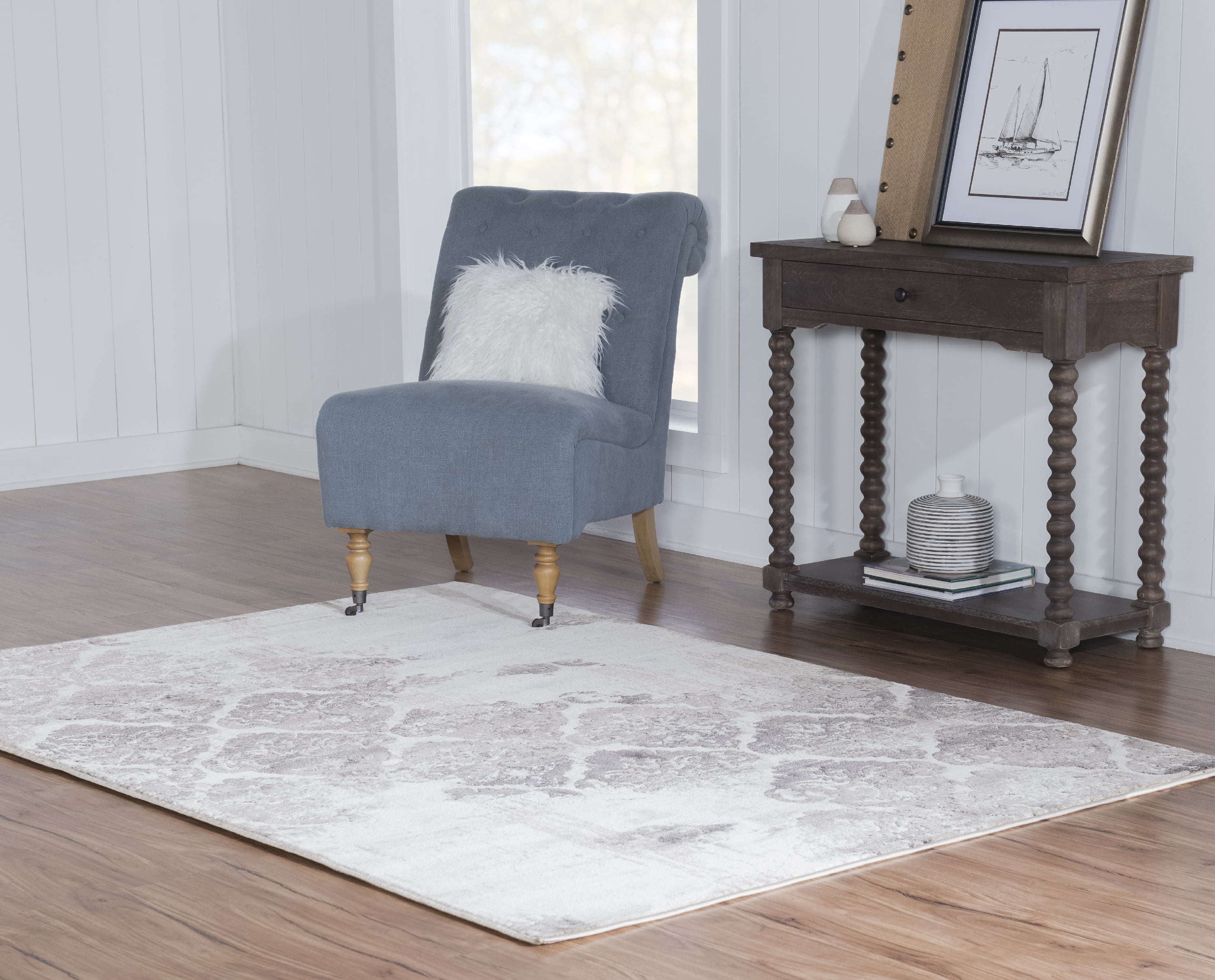Jewel Clara Beige Olive Area Rug 8x10 Powerloomed Transitional Design Polypropylene
