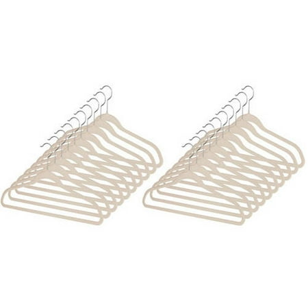Whitmor Spacemaker Hangers, Beige, Set of 20