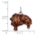 thumbnail image 2 of White Sterling Silver Charm Pendant 15 mm 18 Enameled Large Pomeranian, 2 of 2