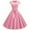 Pink, variant on Winedresses For Women Print Round Neck Christmas Dresses For Women 2023 Women Vintage Short Sleeve Swing 50S Housewife Casual Evening Party Prom Dress