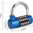thumbnail image 4 of 5-Digit Combination Padlock, Gym Padlock, Can be Reset Combination Locks, for School, Sports and Sports Locker, Case, Tool Box, Fence, 4 of 4