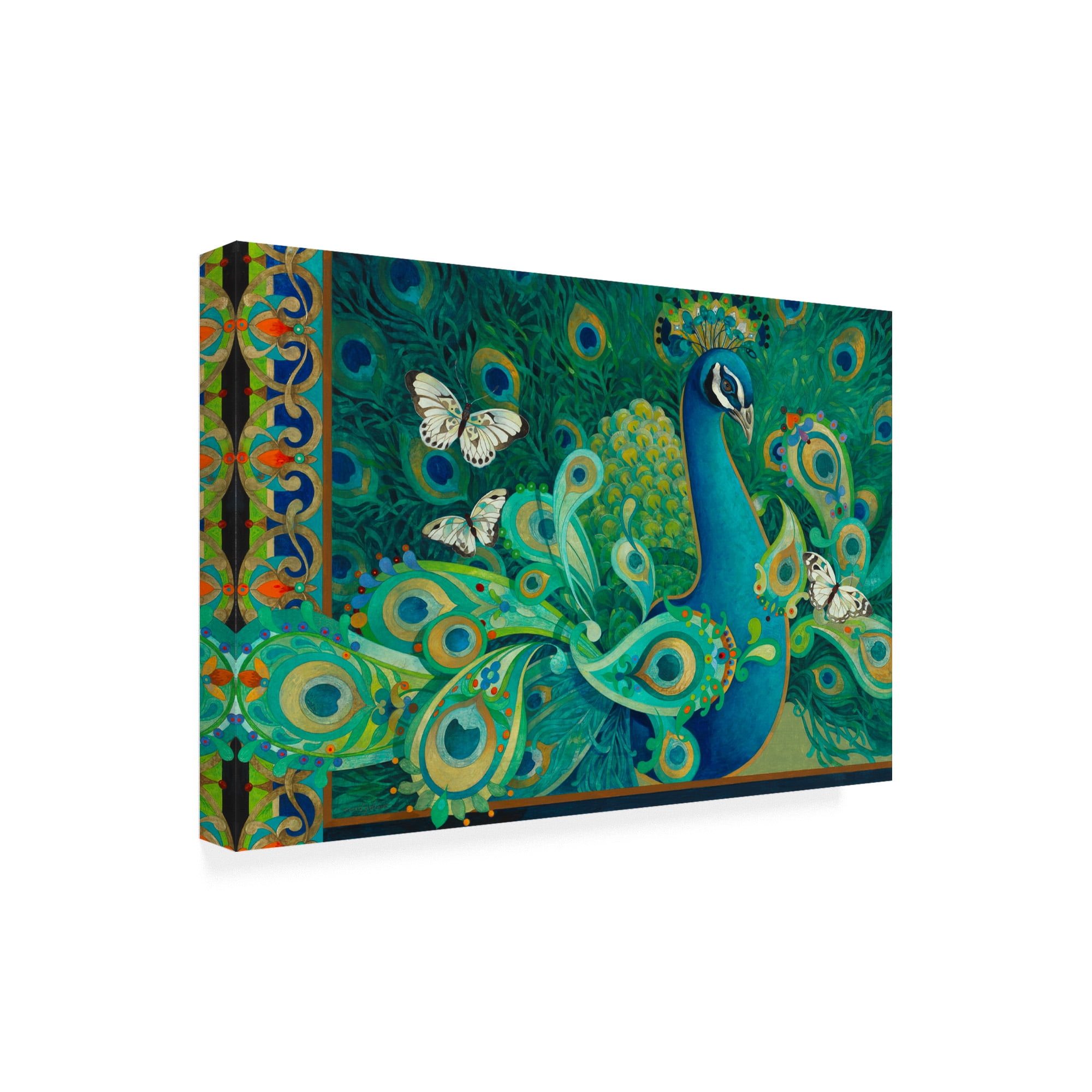 Trademark Fine Art 'Paisley Peacock' Canvas Art by David Galchutt