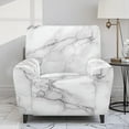 thumbnail image 2 of POLERO Grey Marble Cracks Pattern Recliner Chair Cover 4-Pieces Lazyboy Cover for Recliner Chair with Storage Pockets Furniture Protector, Jacquard Sofa Slipcover for Kids, Pets, 2 of 7