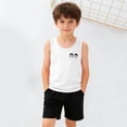 thumbnail image 2 of SGFCWSX Boys Tank Tops Youth Cute Cartoon Print Sleeveless Casual Comfort Tank Tops White Size 11-12Years, 2 of 7