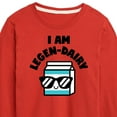 thumbnail image 3 of Instant Message - I Am Legen-Dairy - Cool Milk Carton - Toddler & Youth Long Sleeve Graphic T-Shirt, 3 of 6