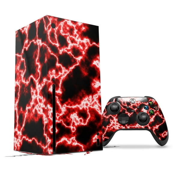WraptorSkinz Skin Wrap compatible with the 2020 XBOX Series X Console and Controller Electrify Red (XBOX NOT INCLUDED)
