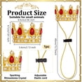 thumbnail image 2 of Pet Rhinestone King Crown Rhinestone Dog Crown with Adjustable Strap Party Costume Accessories Golden Queen Crowns for Small Dog Cats, 2 of 8