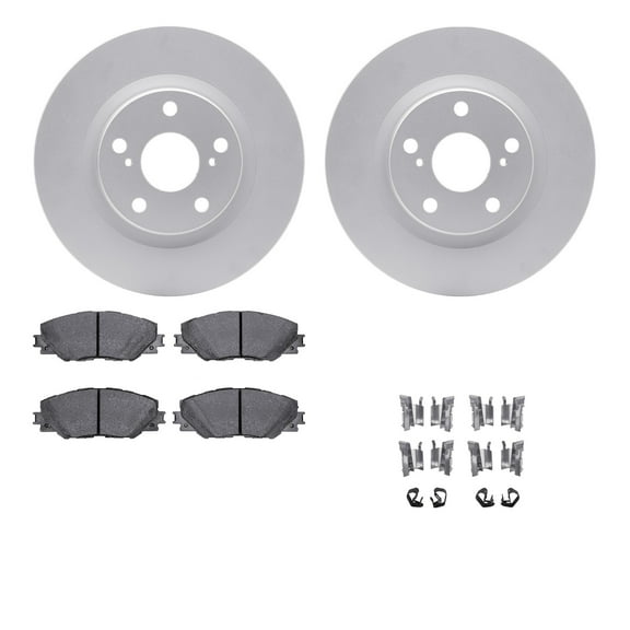 Dynamic Friction Company Front Geospec Brake Rotors with 5000 Advanced Brake Pads includes Hardware 4512-76138