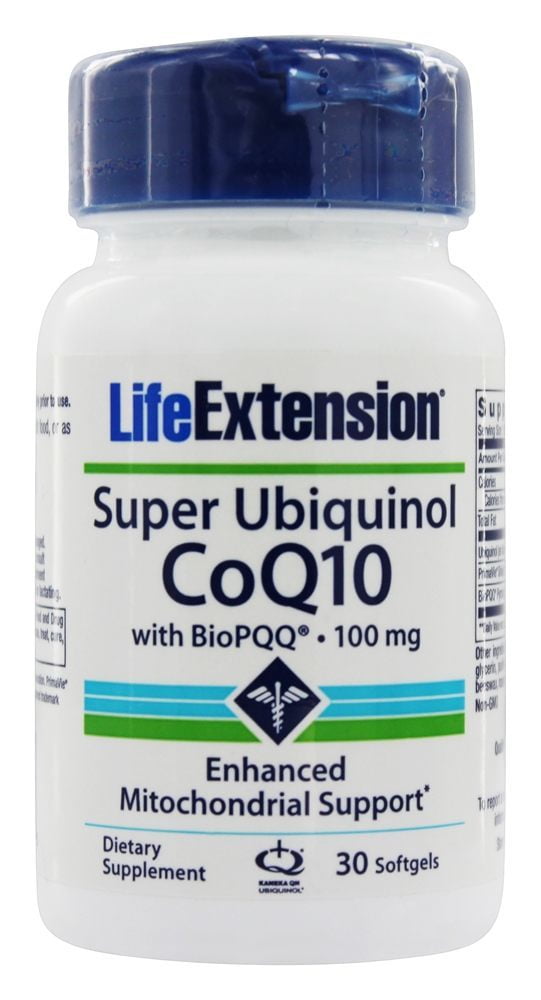 Life Extension Super Ubiquinol CoQ10 with PQQ 100 mg. 30 Softgels