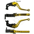 thumbnail image 2 of Gold CNC Shorty Brake Clutch Levers Kawasaki Ninja ZX 6R 10R Z750R Z1000 06-14, 2 of 5