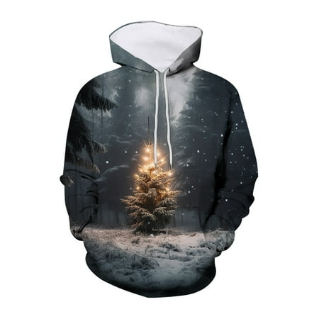 

Hoodies for Men Graphic Casual Pullover Print Hoodies Loose Fit Hip Hop Hoodie Sweatshirt Autumn and Winter Long Sleeve Roll-Up Sleeve Fashion Hippie Shirts Tops with Kanga Pocket