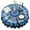 Blue White Tie, variant on Blue Tie Dye Mandala Pattern Round Tablecloth 60"x60",Wrinkle Wipeable Table Cloth for Kitchen Dining Room Picnic Patio Party