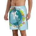 thumbnail image 2 of Disketp Men'S Swim Trunks Hawaiian Breathable Surf Beach Swimsuits Mesh Lining Beach Shorts With Pockets-Dreaming Travel, 2 of 9