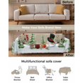 Couch Cover for 3 Cushion Cover, Christmas Snowman Xmas Tree Linen