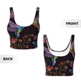 thumbnail image 6 of Goofa Humming Bird Printed Sports Bras for Women, High Impact Running Bra Workout Crop Tank Tops Longline Sports Bra Push up-, 6 of 9