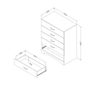 South Shore SoHo 5-Drawer Chest, Gray Oak