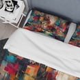 thumbnail image 4 of Designart "Tranquil Abstractions Explorations II" Modern Geometric Bedding Covert Set - Abstract Geometric Red Abstract Bed Set With 1 Sham, 4 of 6