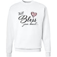 thumbnail image 2 of Inktastic Well Bless Your Heart with Floral Print Adult Sweatshirt, 2 of 4