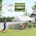thumbnail image 3 of PawHut Outdoor Dog Run w/ Adjustable & Rotatable Bowls 13.1' x 7.5' x 7.5', 3 of 10