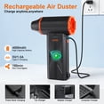 thumbnail image 6 of JUFINX 2-in-1 Compressed Air Duster,with Vacuum Pumping of Storage Bag, 150000 RPM Electronic Air Blower, Portable Cleaner for Laptop,PC,Car, Keyboard, 6 of 10