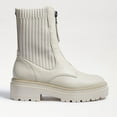 thumbnail image 7 of Sam Edelman Winniford Ivory Leather Lug Sole Sock Fitted Moto Chelsea Ankle Boot (Ivory, 7.5), 7 of 7