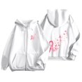 thumbnail image 7 of Breast Cancer Awareness Zip Up Hoodie Women Oversized Graphic Hooded Jackets Casual Fall Preppy Long Sleeve Sweatshirts, 7 of 7