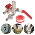 thumbnail image 3 of Robinet à Double Sortie d'Eau Robinet en Laiton 1/2 Pouce pour Machine à Laver, 3 of 8