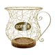 thumbnail image 1 of Cesta de almacenamiento moderna con diseño de arte en hierro para cápsulas de café Oro, 1 of 9