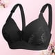 thumbnail image 2 of Gibobby Sujetador de encaje Sexy a la para mujer, ropa interior cómoda de talla grande a la, sujetador transpirable para mujer Brasier estraple para mujer(Negro,44), 2 of 5
