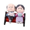 thumbnail image 3 of 2x Adorno en Miniatura de Pareja de Ancianos , Estatua de Padres de Amor, Recuerdos Divertidos, Regalo de Aniversario de 2x2 Pulgadas, Elegant 2 piezas, 3 of 8