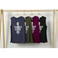 thumbnail image 2 of Womens Funny Skull Graphic Tank Tops Summer High Neck Sleeveless Workout Tee Shirts, 2 of 2