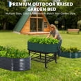 thumbnail image 4 of Jardin Surélevé en Acier Galvanisé Robuste avec Cadre Renforcé – Filet de Protection pour Oiseaux et Housse en PVC, Jardinière Résistante aux Intempéries pour Légumes, Herbes, Fleurs – Assemblage Facile, Comprend des Gants, 4 of 8