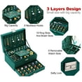 thumbnail image 5 of Jewelry Box Organizer for Women Girls (Green), 5 of 7