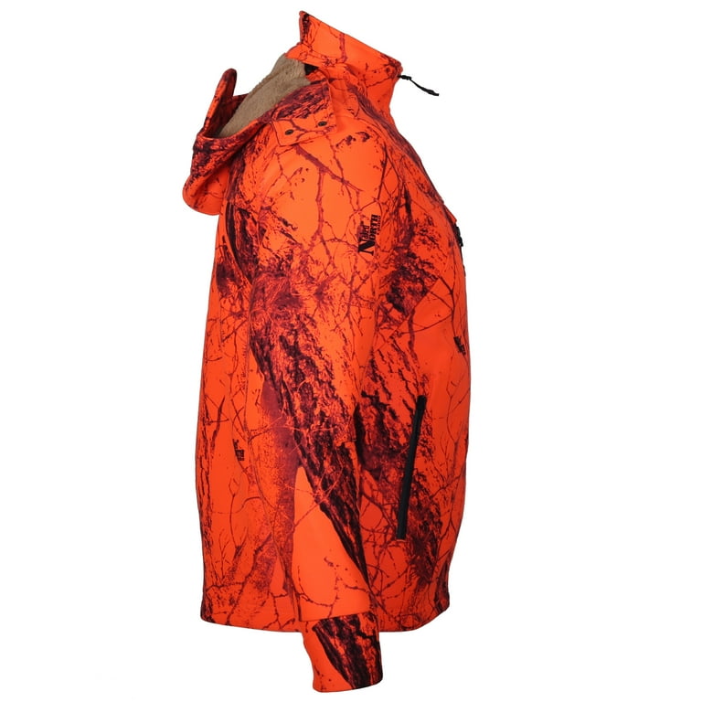 Gamehide Jacket Whitetail Deer Hunting Velour Fleece Orange Camo