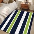 thumbnail image 5 of Green and Area Rugs 4x6 ft Navy Blue Stripes Abstract Geometric Striped Washable Rug Non Slip Indoor Carpet Absorbent Floor Mat for Living Room Bedroom Dining Room, 5 of 9