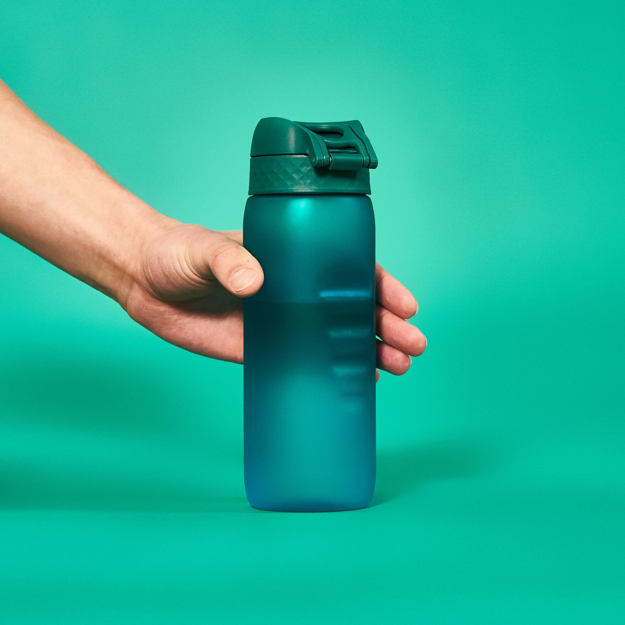 ION8 Leak Proof Flip-Top Sports Water Bottle, BPA Free, Dishwasher-Safe, Aqua, 750ml (24oz)