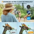 thumbnail image 4 of 4K Digital Camera with Viewfinder Flash & Dial, 48MP Digital Camera for Photography and Video Autofocus Anti-Shake, Travel Portable Camera with SD Card 2 Batteries, 16X Zoom Vlogging Camera, 4 of 7
