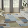 thumbnail image 2 of Nourison Astra Machine Washable Mid-Century Modern Blue Green Multi 7'10" x 10' Area Rug (8x10), 2 of 10