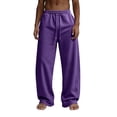 thumbnail image 2 of Sweatpants For Men Drawstring Open Bottom Wide Leg Sweat Pants Casual Fashion Streetwear Athletic Lounge Pants, 2 of 4