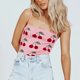 thumbnail image 5 of Camiseta sin mangas corta con tirantes para mujer, Top sin mangas con estampado de frutas a la moda para citas, fiesta y playa, 5 of 8