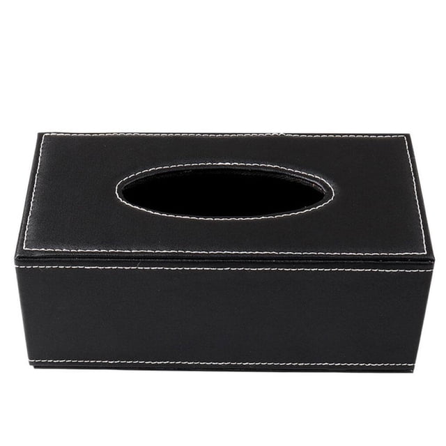 Porta Pañuelos Rectangular De Cuero De PU, Dispensador De Caja De Pañuelos Faciales De Papel Moderno Para Baño / Dormitorio / Coche, Decoración De Macarena Funda de tejido de escritorio