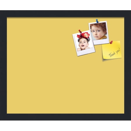 PinPix 17x14 Custom Cork Bulletin Board Honey Pastel Poster Board Has a Fabric Style Canvas Finish Framed in Honey Pastel by ArtToFrames (PinPix-1810)