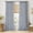 Chambray Blue, variant on Pinch Pleated Thick Linen Curtains 90 Inches Long 2 Panels for Living Room Bedroom, Memory Trained Pinch Pleat Drapes Back Tab Light Filtering Natural Ivory Cream Window Curtains with Hooks