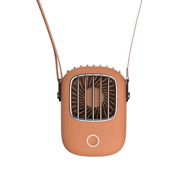 Cuello ventilador USB recargable portátil de escritorio collar ventilador naranja Gloria abanico de collar