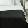 thumbnail image 4 of Deniau Flannel Reversible Sherpa Throw Blanket - Super Soft, 90" x 90", Black, 4 of 10