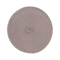 Clearance Under $5 Boovnll Placemats, 7" Round Washable Wipeable Heat-Proof Solid Color Place Mats for Home Kitchen, Dining Table, Holiday, Party Decor Supplies, Table Mats