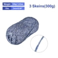 thumbnail image 2 of 300g/ 10.6oz Cotton Sparkle Yarn, 3 Skeins Soft Crochet Yarns for Beginner Knitting Crafting Dark Blue, 2 of 6