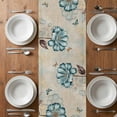 thumbnail image 6 of Blue Tulip Table Runner - 72 Inch Long, Kitchen Dining Table Runner Dresser Scarves, Retro Flowers Leaves Butterfly Plants Khaki Farmhouse Decor for Coffee Tables Wedding Party Banquet, 6 of 8