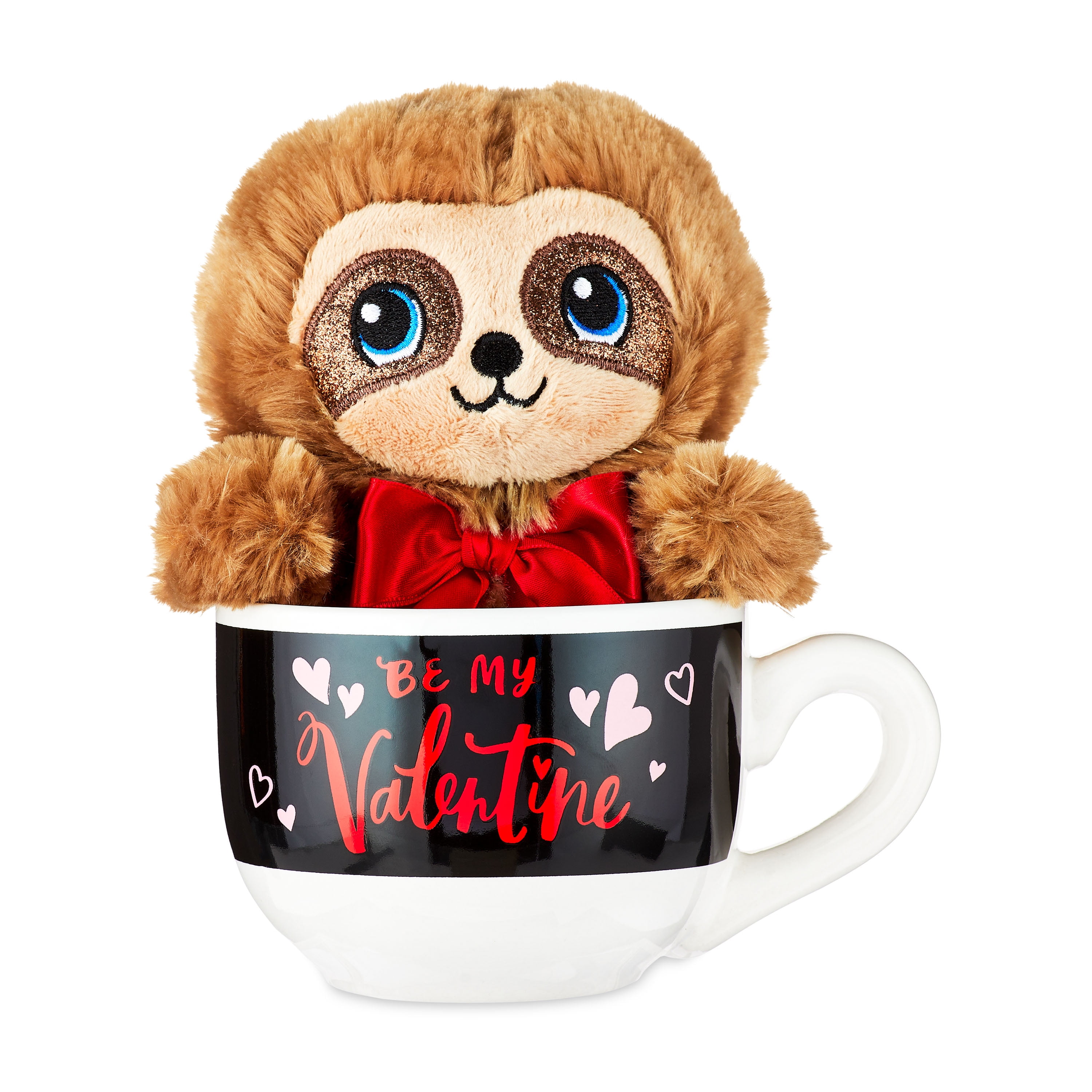 Way to Celebrate!&nbsp;Valentine’s Day Plush Toy in Teacher Mug Gift Set, Sloth ​​